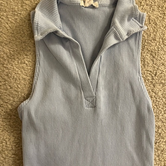 Like Blue Collared Dress - Picture 2 of 4